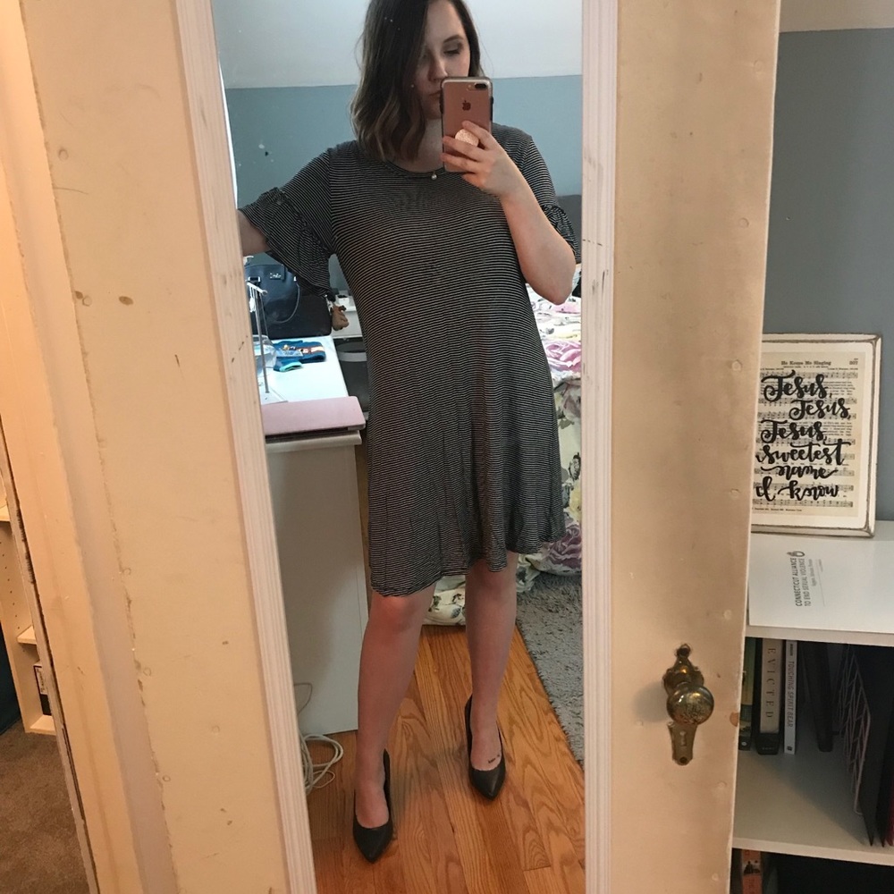 Mossimo Black & White Striped Dress